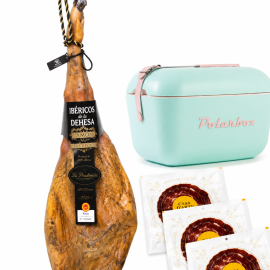 38 SOBRES LONCHEADOS JAMON IBÉRICO BELLOTA 100% D.O.P. + 2 SOBRES VIRUTAS + REGALO NEVERA POLARBOX