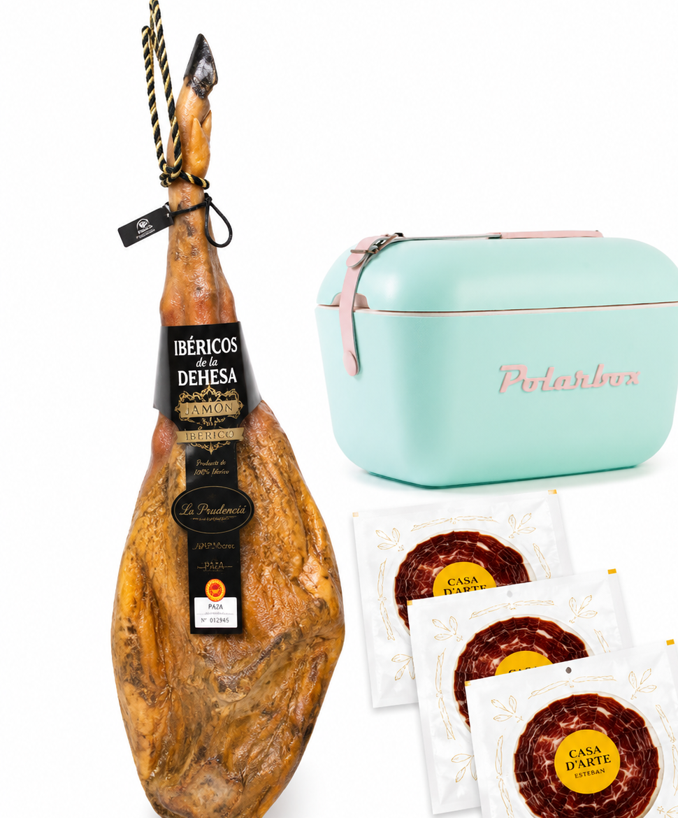 38 SOBRES LONCHEADOS JAMON IBÉRICO BELLOTA 100% D.O.P. + 2 SOBRES VIRUTAS + REGALO NEVERA POLARBOX