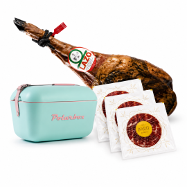 20 SOBRES PALETA BELLOTA IBERICA 50% LAZO + 2 SOBRES VIRUTAS + REGALO NEVERA POLARBOX