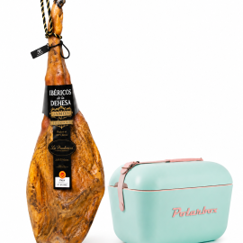 JAMON DE BELLOTA IBERICO 100% D.O.P. LOS PEDROCHES + REGALO NEVERA POLARBOX